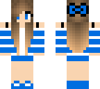 blue striped girl