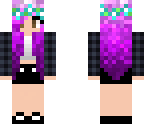 cute girl with purple hair