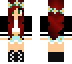 flower red head girl