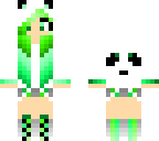 green panda girl