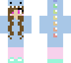 pastel dinosaur girl 