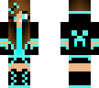 blue gaming creeper girl