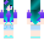 teal purple girl