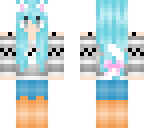 blue cat girl
