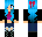 blue haired girl