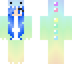 cute dino girl with blue hair