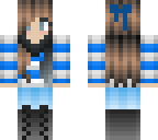 cute girl skin with added bow in the hair