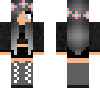 goth with pink flowers