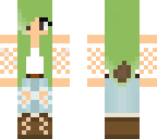 green hair deer girl