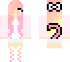 pastel cat girl with bow