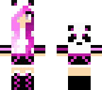 purple and pink hair panda girl