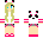 blonde haired panda girl
