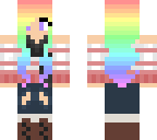 cute rainbow winter girl