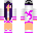 pink dragon hoodie girl purple hair