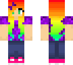 rainbow hair girl