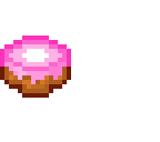 a pink donut