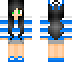 blue stripe girl
