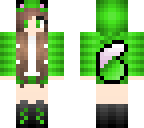 cute green wolf girl
