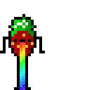rainbow spitting strawberry