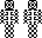 white and black