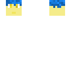 blue hair skin sample