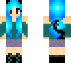 blue haired cat girl