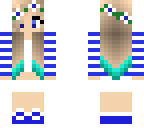 blue tip stripe girl