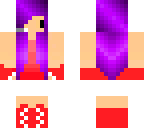 chibi girl with purple hair and red