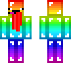 rainbow dude throwing up candy cone