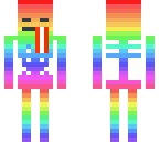 rainbow skele thowing up candy cone