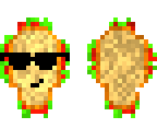 sandwich with glasses