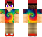 tye dye with hat