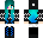 beanie blue hair wolf girl