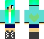 blue and green gamer girl