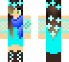 blue flower dress girl