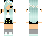 blue hair kawaii girl