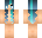 blue hair with teal streak hair base