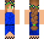 braided blue dress girl