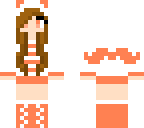 coral mustache hoodie girl