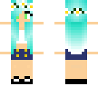 cute blue hair girl