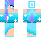 cute snow girl with blue dress