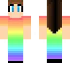 girl with rainbow suit