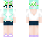 girl with turquoise hair