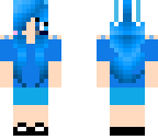 kawaii bunny girl blue