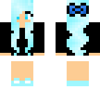 neon blue cute girl