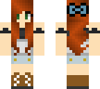 red head with a bow