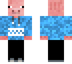 blue hoodie pig