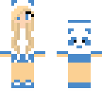 blue panda girl