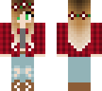 flower hair flannel girl