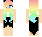 goth skin rainbow hair